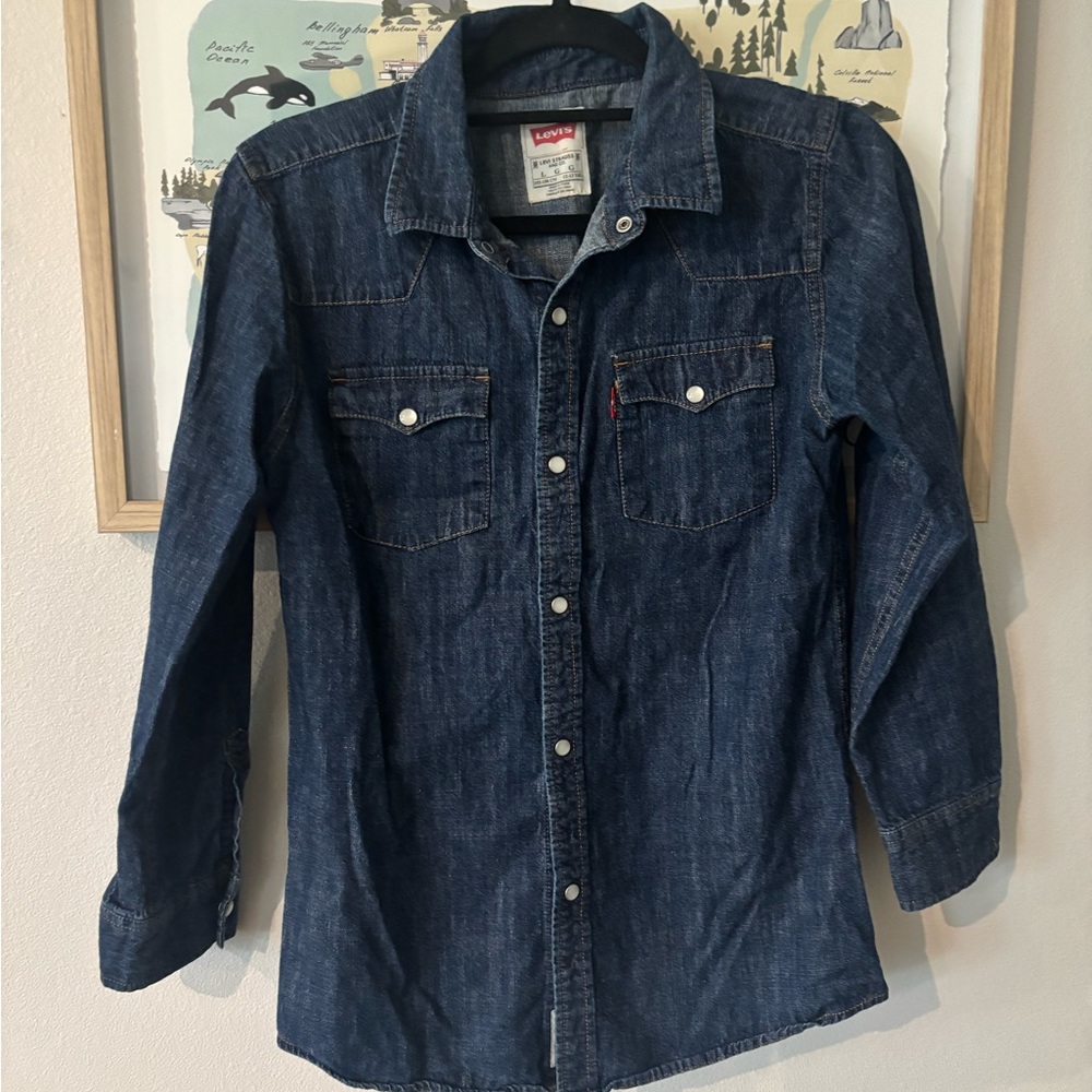 Levi's Kids Dark Blue Casual Shirt